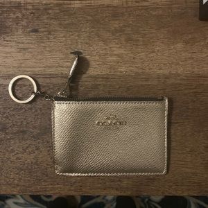 Gold Coach card case/keychain
